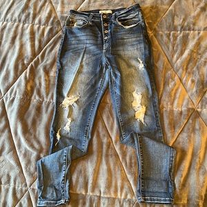 Size 31 KanCan Skinny Jean with Distressing/Holes